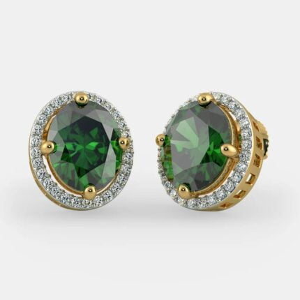 Round cut studded earrings