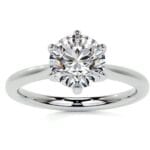 Solitaire Moissanite Diamond Ring