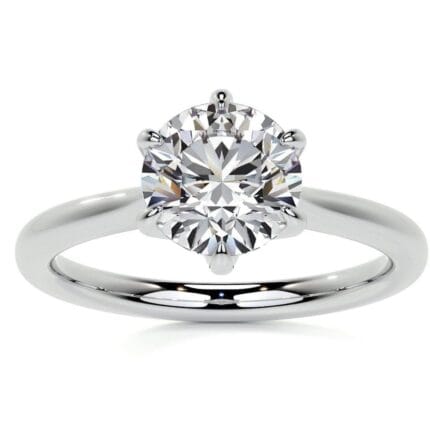 Solitaire Moissanite Diamond Ring